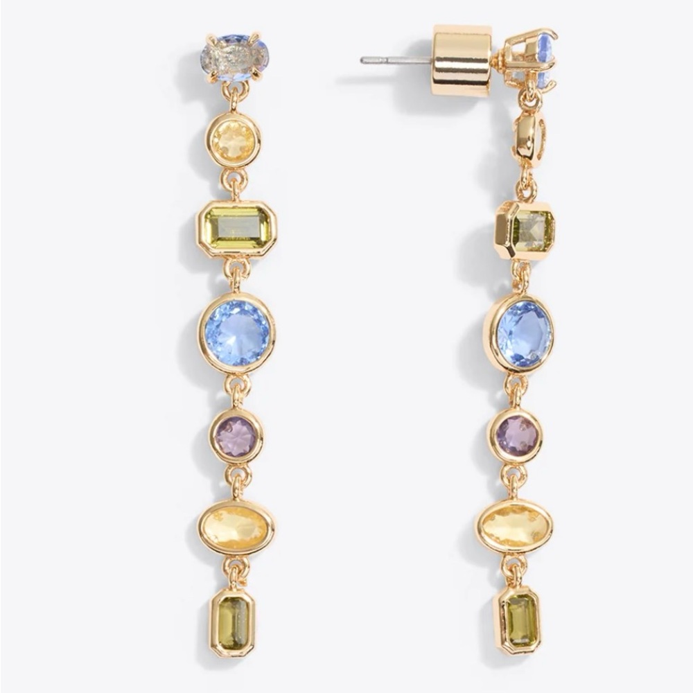 Draper James Linear Drop Gem Earrings